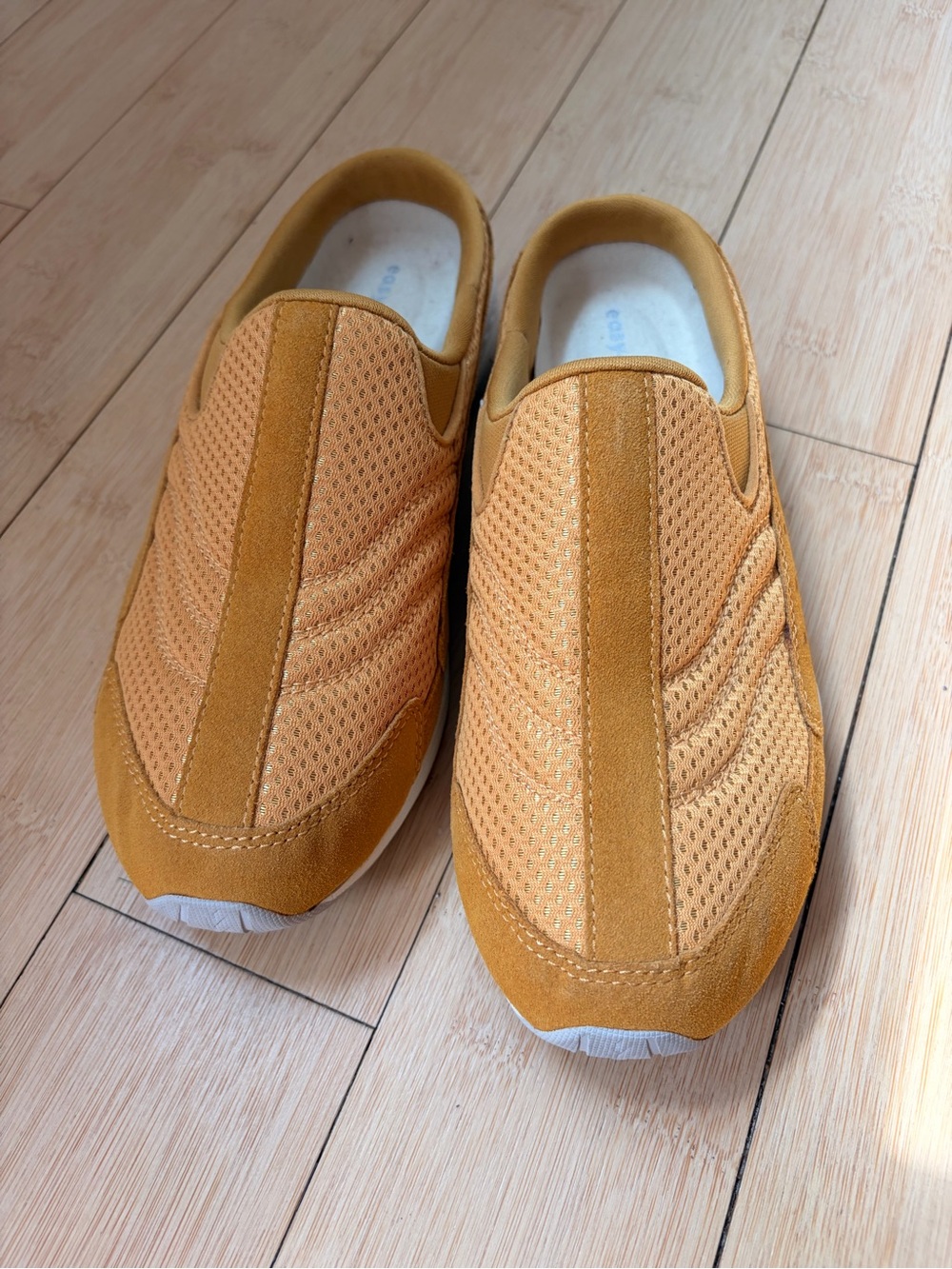 Easy Spirit Travel Time 90 Slip-On Sneakers in Mustard Gold